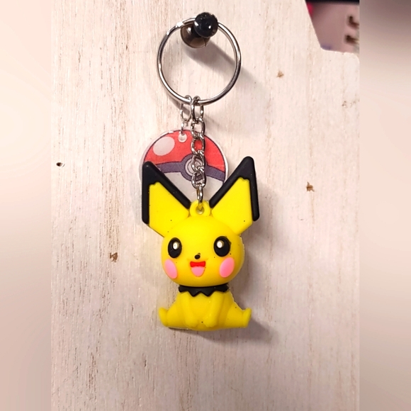 Pokemon Pichu Keychain - Yellow and Black - Picture 1 of 4